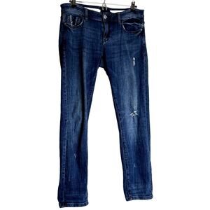 Pilcro and the Letterpress Anthro Jeans Women Size 27 Blue Denim Slim Boyfriend